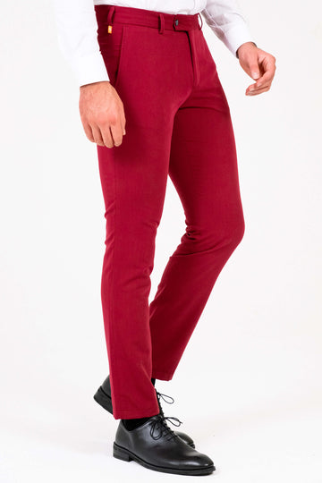 Chino trousers - Bordeaux red 