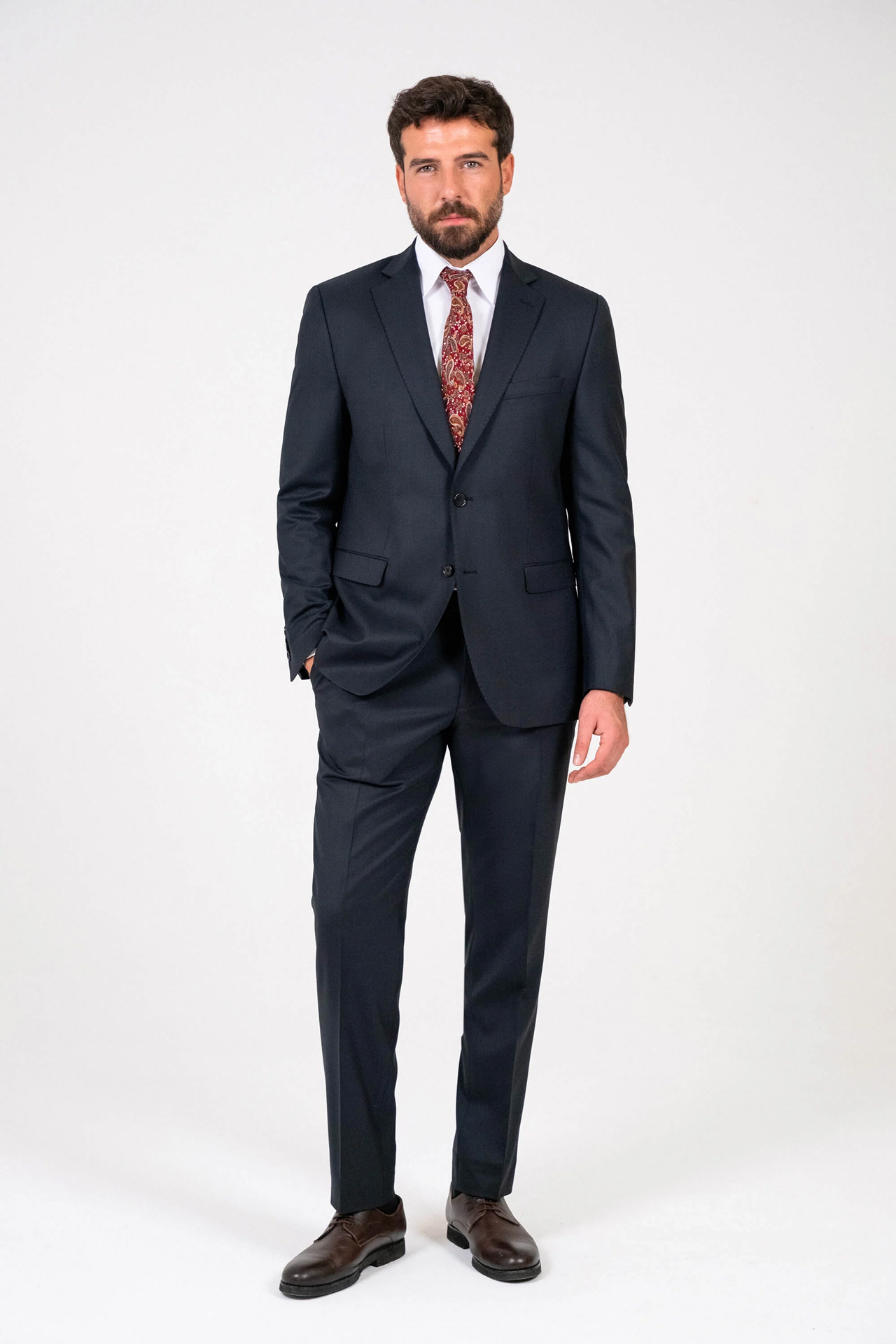 Business-Anzug Slim Fit – Schwarz