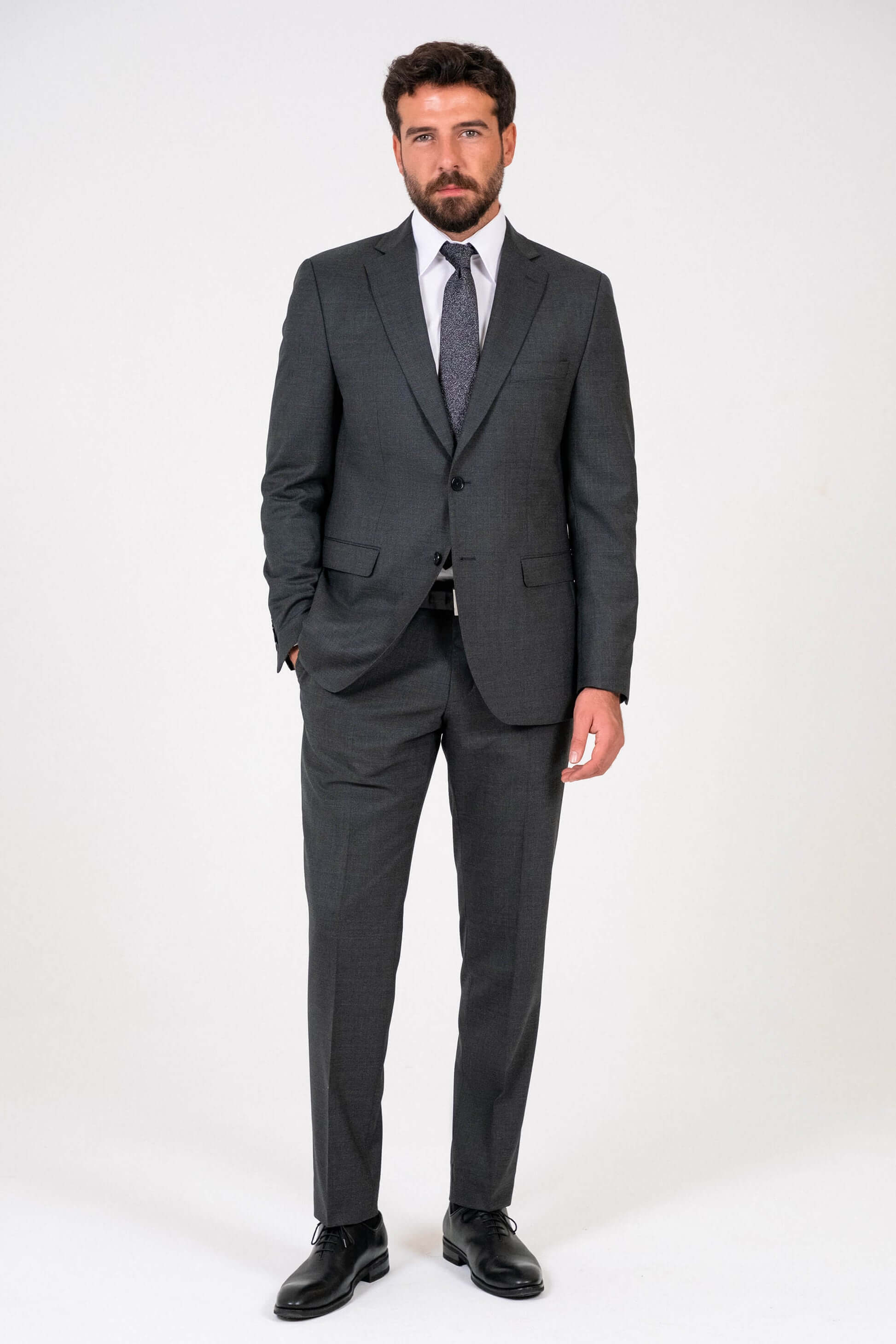 Business-Anzug Slim Fit – Anthrazit